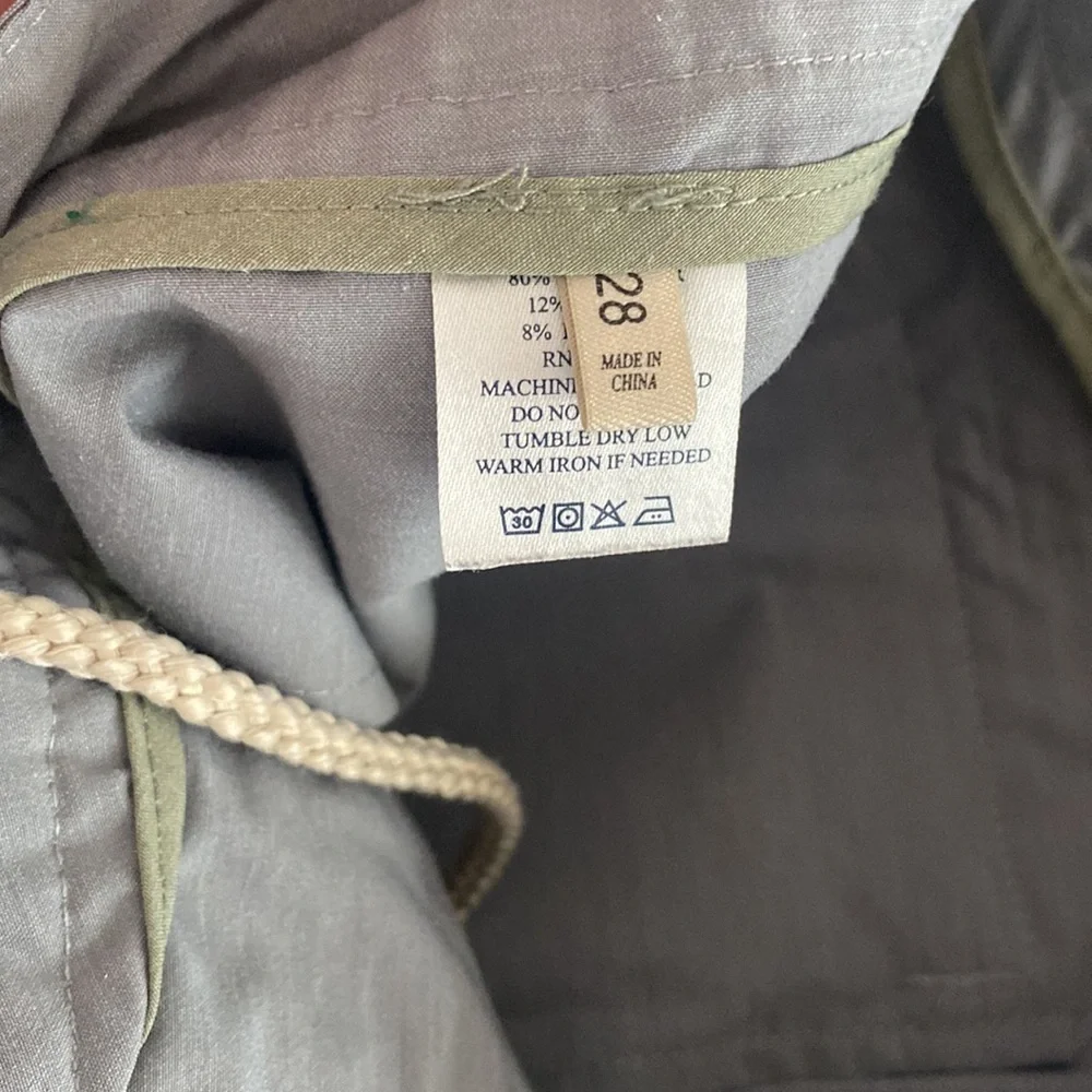 Faherty all day shorts men’s 28 waist grey blue button fly EUC